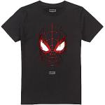 Cotton Soul Marvel Spiderman Miles Morales Glitched Mens T Shirt, Black, XXL