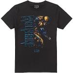 Camisetas deportivas negras de algodón X-Men Lobezno transpirables informales talla L para hombre 