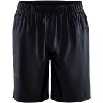 Shorts negros de poliester de running de verano Craft talla S de materiales sostenibles para hombre 