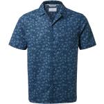 Camisas azules de algodón de lino  rebajadas tallas grandes manga corta Craghoppers talla XXL de materiales sostenibles para hombre 