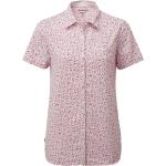 Camisas estampadas rosas de poliamida rebajadas manga corta Craghoppers talla 3XL para mujer 