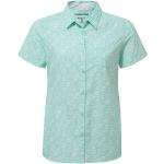 Camisas estampadas verdes de poliamida rebajadas manga corta Craghoppers talla XL para mujer 