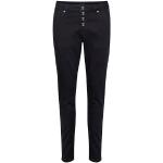 Cream Pantalones Vaqueros para Mujer con Cintura Ajustada Jeans, Pitch Black Unwashed, 28W x 32L