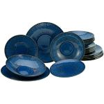Platos azules de sopa CreaTable 21 cm de diámetro 