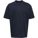 Camisetas azul marino de algodón de cuello redondo manga corta con cuello redondo Yeezy para hombre 