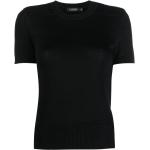 Camisetas negras de algodón de manga corta rebajadas manga corta con cuello redondo Ralph Lauren Lauren para mujer 