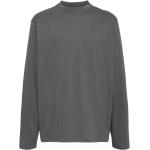 Camisetas grises de algodón de cuello redondo manga larga con cuello redondo Yeezy para hombre 