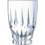 Cristal d'Arques L8170 Ornements - Juego de 4 vasos altos de cristal de alta calidad, 4 vasos de 36 cl, vasos de agua, de pared gruesa y resistente, transparente