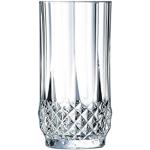 Cristal D'Arques Paris - Juego de 6 vasos altos de 28 cl de Kwarx, brillante, transparente y alta resistencia, molduras icónicas, fabricados en Francia