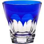 Vasos azules de vidrio de whisky 