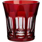 Vasos rojos de vidrio de whisky 