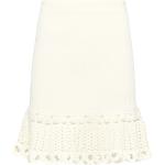 Faldas rectas blancas de algodón de punto Prada con crochet talla XXL para mujer 