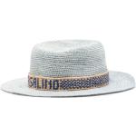 Sombreros azules de paja de paja  rebajados con logo BORSALINO con crochet Talla Única para hombre 