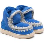 Botas azules de goma de piel  rebajadas MOU con crochet talla 30 para mujer 