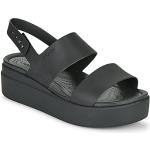 Sandalias negras de sintético rebajadas de verano con tacón de 5 a 7cm Crocs talla 39 para mujer 