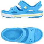 Sandalias planas azules de goma rebajadas con velcro Crocs talla 23 para bebé 