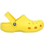 Sandalias amarillas de goma de tacón con logo Crocs talla 35 infantiles 