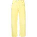 Jeans amarillos de algodón de corte recto rebajados ancho W40 MSGM talla XL para mujer 