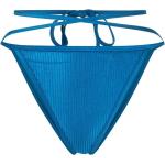 Bragas de bikini azules de poliester rebajadas con logo Calvin Klein para mujer 