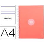 Cuadernos rosa pastel de cartón con rayas 