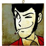 Cuadro De Estilo Vintage Serie Cómics Lupin III: Lupin. De Colección, Impresión Sobre Madera - Idea De Regalo