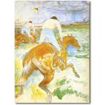 Cuadro Decoratt: El jockey - Henri de Toulouse Lautrec 25x34cm. Cuadro de impresión directa.