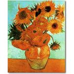 Cuadro Decoratt: Florero con doce girasoles - Van Gogh 35x44cm. Cuadro de impresión directa.