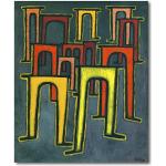 Cuadro Decoratt: Revolucion del viaducto - Paul Klee 75x90cm. Cuadro de impresión directa.