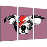 Cuadro Fotográfico David Bowie, Animal Perro con Relampago, Rock Tamaño total: 97 x 62 cm XXL