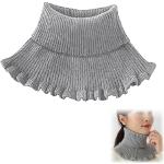 Bufandas grises de lana de lana  rebajadas de punto con volantes Talla Única para mujer 