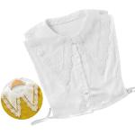 Camisetas blancas de gasa con encaje  de encaje Eqlef para mujer 