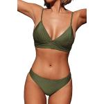 Bikinis completos verdes acolchados talla XL en 75D para mujer 