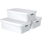 Curver 421848 "Infinity" Storage Box with Lid 3 pcs 30 L White 240671