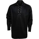 Camisas negras de poliester de manga larga tallas grandes manga larga informales con lazo talla XXL para hombre 