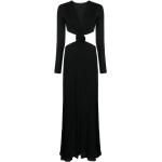 Vestidos negros de viscosa de manga larga rebajados manga larga con escote V Blumarine talla XL para mujer 
