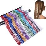 Extensiones multicolor de clip para  pelo lacio para niña 