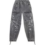 Jeans stretch grises de algodón ancho W29 largo L30 desgastado Diesel con lentejuelas para mujer 
