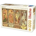 D-Toys Puzzle (1000 Piezas), diseño de Alphonse Mucha Seasons pcs Puzzle, Multicolor, 68x47 cm (5947502875901/ MU 12)
