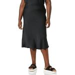 Faldas negras de satén informales talla XL para mujer 