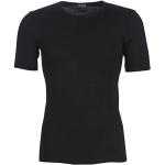 Camisetas térmicas negras de poliester Oeko-tex rebajadas tallas grandes manga corta con cuello redondo de punto Damart talla 4XL para hombre 