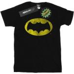 DC Comics Camiseta de algodón con logotipo desgastado de la serie de televisión Batman para niñas