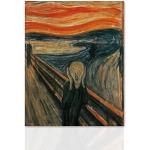 Declea Cuadro El grito de Edvard Munch Tributo de autor Canvas Reproducción Arte Marco de madera hecho a mano listo para colgar Decoración Casa