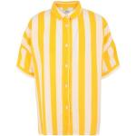 Camisas amarillas de tencel de manga corta rebajadas manga corta marineras con rayas talla M para mujer 