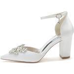 Zapatos plateado de goma de novia con tacón de 3 a 5cm formales talla 36 para mujer 