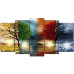 Cuadros multicolor de madera de paisajes modernos a cuadros Dekoarte con motivo de paisaje 