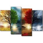Cuadros multicolor de madera de paisajes modernos a cuadros Dekoarte con motivo de paisaje 