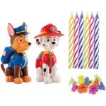 Velas decorativas multicolor de plástico Patrulla Canina de 10 cm 
