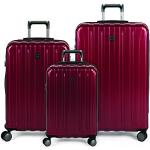 Set de maletas rojas de policarbonato con aislante térmico Delsey para mujer 