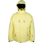 Chaquetas amarillas de esquí impermeables, transpirables, cortaviento con abertura de ventilación con logo Deproc talla L para hombre 