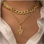 Cadenas doradas de oro serpiente para mujer 